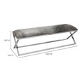 thumbnail image 5 of Moe's Home Collection Rossi 18.5" Contemporary Leather Bench in Gray, 5 of 5