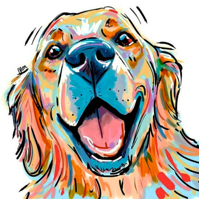 5D Rhinestone Color Pug Dog Diamond Painting DIY Cartoon Animals Crafts  Resin Needlework Crystal Cross Stitch 