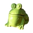 thumbnail image 3 of Estatua de Rana, Estatuilla de Rana de Cerámica, Escultura Animal Linda, Hermosa para Estantería, Estante, Decoración Del Hogar, Adorno de Mesa,, 3 of 9