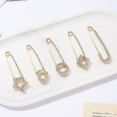 thumbnail image 3 of Shining Rhinestone Brooch Pin Simple Design Party Banquet Clothes Badge Clip Pin Sweater Shirt Decor BC18Y1009-5, 3 of 9