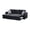 Black, variant on Poundex Upholstered Velvet Reversible Chaise Convertible Sectional in Black