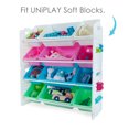 thumbnail image 4 of UNiPLAY Toy Organizer With 12 Removable Storage Bins, Multi-Bin Organizer for Books, Building Blocks, School Materials, Toys with Baseplate Board Frame (Pink), 4 of 8
