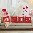 thumbnail image 3 of Valentines Day Pillow Covers 18x18 Red Valentines Day Decorations Roses Love Heart Gnomes Throw Pillow Covers Hugs and Kisses Wedding Cushion Case Decor for Sofa Couch Set of 4, 3 of 7