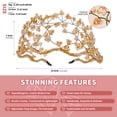 thumbnail image 2 of Miallo Handmade Champagne Beaded Hair Jewelry for Anniversary, Elegant Champagne Crystal Headpiece, Gift for Her, 2 of 7