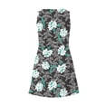 thumbnail image 5 of COMVALUE Womens Sundresses Mini Summer Dress Sleeveless Floral Dresses Sexy Wrap V Neck Tank Dress (Dark Gray, L), 5 of 5