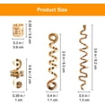 thumbnail image 2 of Accesorios para el cabello XianweiShao Cuentas de rastas de metal en espiral, 2 of 5