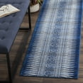 thumbnail image 4 of SAFAVIEH Evoke Keisha Abstract Aztec Area Rug, Royal/Ivory, 6'7" x 6'7" Square, 4 of 11