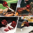 thumbnail image 3 of KingChii BBQ Gloves, 1472°F Heat Resistant Grilling Gloves with Non-Slip Silicone Grip, Long BBQ Oven Gloves for Grilling, Smoking, Cooking, Baking and Frying, Red, 3 of 9