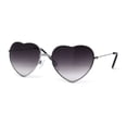 thumbnail image 1 of Metal Frame Heart Shape Sunglasses Silver, 1 of 4