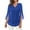 Blue, variant on Fall Fashion Must Haves Women's Feminine Bell Sleeve Blouse V Neck 3/4 Sleeve Solid Color Flowy Top Tees Tshirts for Special Events Women Fall Clothes