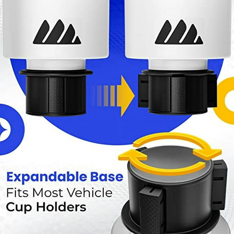  Cup Holder Expander for Car,Upgrade All Purpose Car Cup Holder  with Adjustable Base  Car Cup Holder Expander,Compatible with Yeti Rambler  14-36 oz Hydro Flasks 32/40 oz,Bottles & Mugs in 3.4 