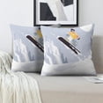 thumbnail image 2 of LALILO Throw Pillow Covers Snowboarding Snowy Winter Slope And Cushion Cover 18" x 18", 2 Pack, 2 of 6