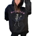 thumbnail image 1 of TRKIYQC Sudaderas Con Capucha De Diamantes De Imitación Para Mujer, Sudaderas Sueltas Con Patrón De Letra De Calavera De Manga Larga De Moda Negra TRKIYQC  moda, 1 of 9