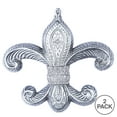thumbnail image 3 of Vickerman 7.3" Pewter Antique Fleur-de-lis Christmas Ornament, Pack of 2, 3 of 3