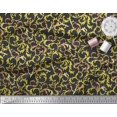 thumbnail image 2 of Soimoi Black Cotton Duck Fabric Artistic Leaves Print Fabric by the Yard 42 Inch Wide, 2 of 3
