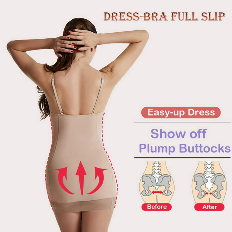 Women Tummy Control Slip Shapewear for Under Dresses Full Slimming Body Shaper  Slip Dress for Women 