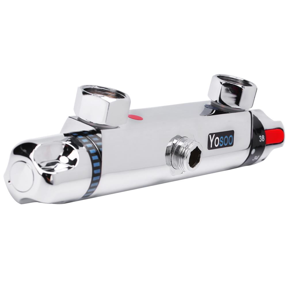 LYUMO Thermostatic Mixer Bar, Thermostatic valve, Modern Chrome