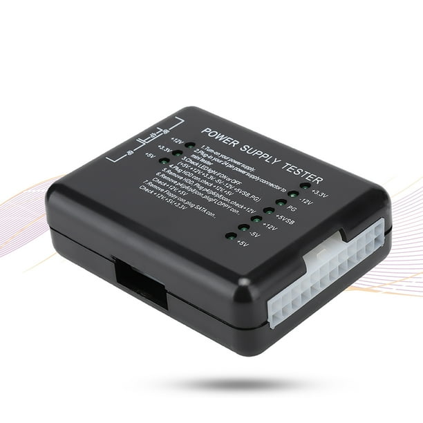 Power Tester,Black Computer PC Power PC Power Supply Tester Power Supply Tester ATX Rugged and