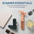 thumbnail image 4 of Kiyuycy Portable 3-in-1 Handheld Fan, Foldable Mini Pocket Fan with Wrist Strap, Type-C Rechargeable Personal Cooling Fan, Quiet Small Fan for Office, Travel, Outdoor, 4 of 8
