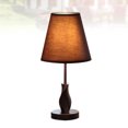 thumbnail image 5 of 1pc Wood Cloth Art Desk Lamp Style Desktop Lamp Table Lamp Creative Desk Lamp for Home with US Plug (Brown without Bulb), 5 of 5