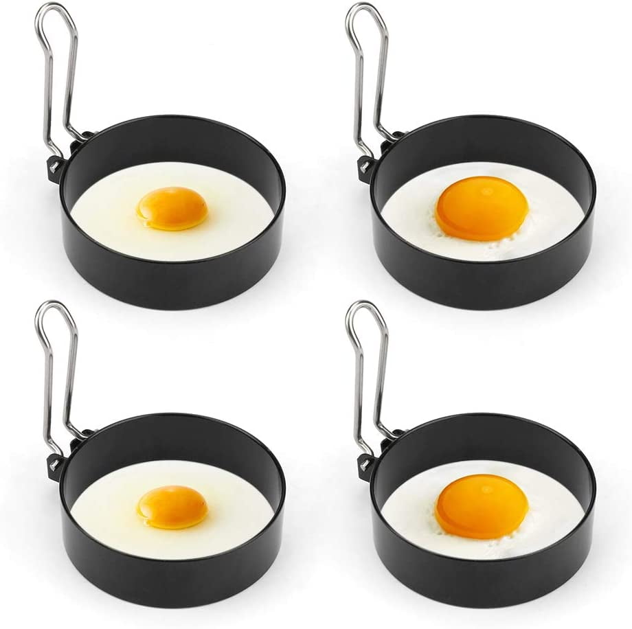 Stainless Steel Egg Ring 4Way Fried Egg Mold For Frying Pan Egg Rings