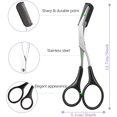 thumbnail image 6 of Eyebrow Scissors with Comb,  Facial Hair Small Grooming Scissors For Men Women - Eyebrow Trimmer Scissor for Eyebrows, Nose Hair, Mustache, Beard, Eyelash - 3PCS Black, 6 of 7
