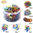 thumbnail image 2 of Clip para carpeta Clip de papel Juego de clips de oficina de color $ Clip de papel de color Banda de goma Adecuado para suministros de oficina y escuela $ Suministros de oficina Clip de papel de cola, 2 of 5