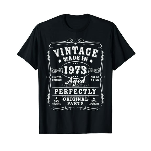Vintage 1973 Birthday Decorations Men Women Funny 1973 T-Shirt Vintage Made In 1973 Shirts Graphic Tee