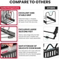 thumbnail image 5 of Better Things Home 12+ Expandable Pan And Pot Lid Organizer Rack For Cabinet, Pot Lid Holder Pot Organizers Inside Cabinet, Pots And Pans Organizer Under Cabinet (Dark Grey, Pan & Bakeware), 5 of 5