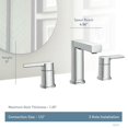 thumbnail image 2 of Moen Rinza 84629SRN Two-Handle Bathroom Faucet Spot Resist Brushed Nickel, 2 of 2