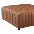 thumbnail image 4 of NPD Furniture Harland Faux Leather Square Coffee Table/Ottoman in Brown, 4 of 12