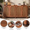 thumbnail image 5 of Tribesigns Buffet 57 Pouces, Armoire de Rangement Style Ferme avec Portes à Persiennes et Étagère Réglable, Marron, 5 of 5