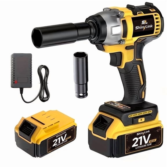 21V Cordless Impact Wrench Kit W/ 4.0Ah Lithium-Ion Battery & Heavy-Duty Motor - Wireless Drill/Driver Compatible for Car, Truck, Motorcycle, Repair - Ideal Gift for Mechanics, DIYers, Men