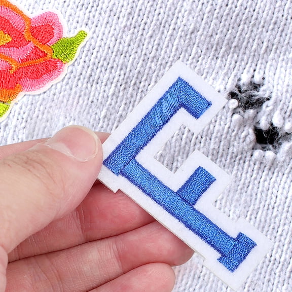 Nicehomfit 26Pcs Letter Patches Iron on for Clothing Decorations Durable Polyester Fabric Patch