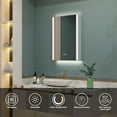 thumbnail image 6 of ANGELES HOME 20"x30" LED Mirrored Bathroom Cabinet, Mirror Medicine Cabinet with Lights, Defogger, Dimmable, Memory function, Outlets & USB, Surface Mounted Only, Left Opening Door, 6 of 12