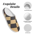 thumbnail image 5 of Yiaed Chess Board With Pawns Print Slippers Fuzzy Warm Cozy Slippers Non Slip House Slippers For Indoor Outdoor Slippers House Slippers-46/47, 5 of 7