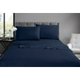 thumbnail image 2 of Swift Home Basic 4-Piece Double Size Sheet Set, Ultra Soft, Deep Pocket, Easy Care Bedding Set, Navy, 2 of 7