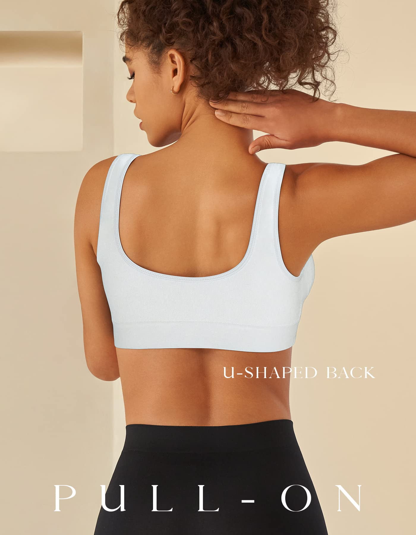 Comfortable Bra,3 Pack Seamless Removable Pads Sleep Bras,Yoga Bra,Sports Bras for Women