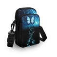 thumbnail image 3 of HELLHERO Butterfly with Zipper Adjustable Strap Double Layer 4.33x1.97x7.09 Adjustable Crossbody Bag Polyester Underarm Shoulder Bag for Adults, 3 of 7