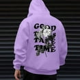 thumbnail image 5 of Valora Men Sweatshirt Men’ s Hoodies Sweatshirts | Mens Autumn And Winter Fashion Casual Long Sleeved Hooded Sports Sweater Purple S, 5 of 8