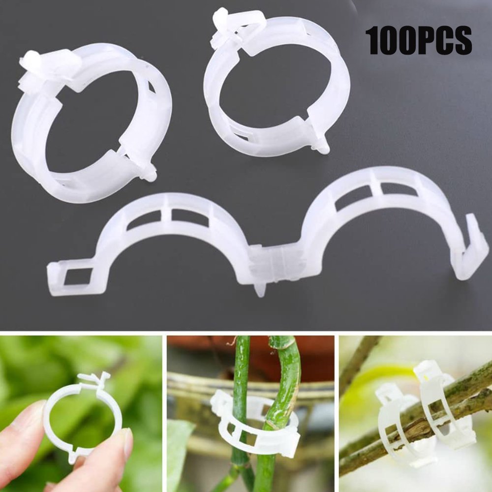 100 PCS/SET Plant Support Garden Clips, Tomato Vine Clips, Durable Crop