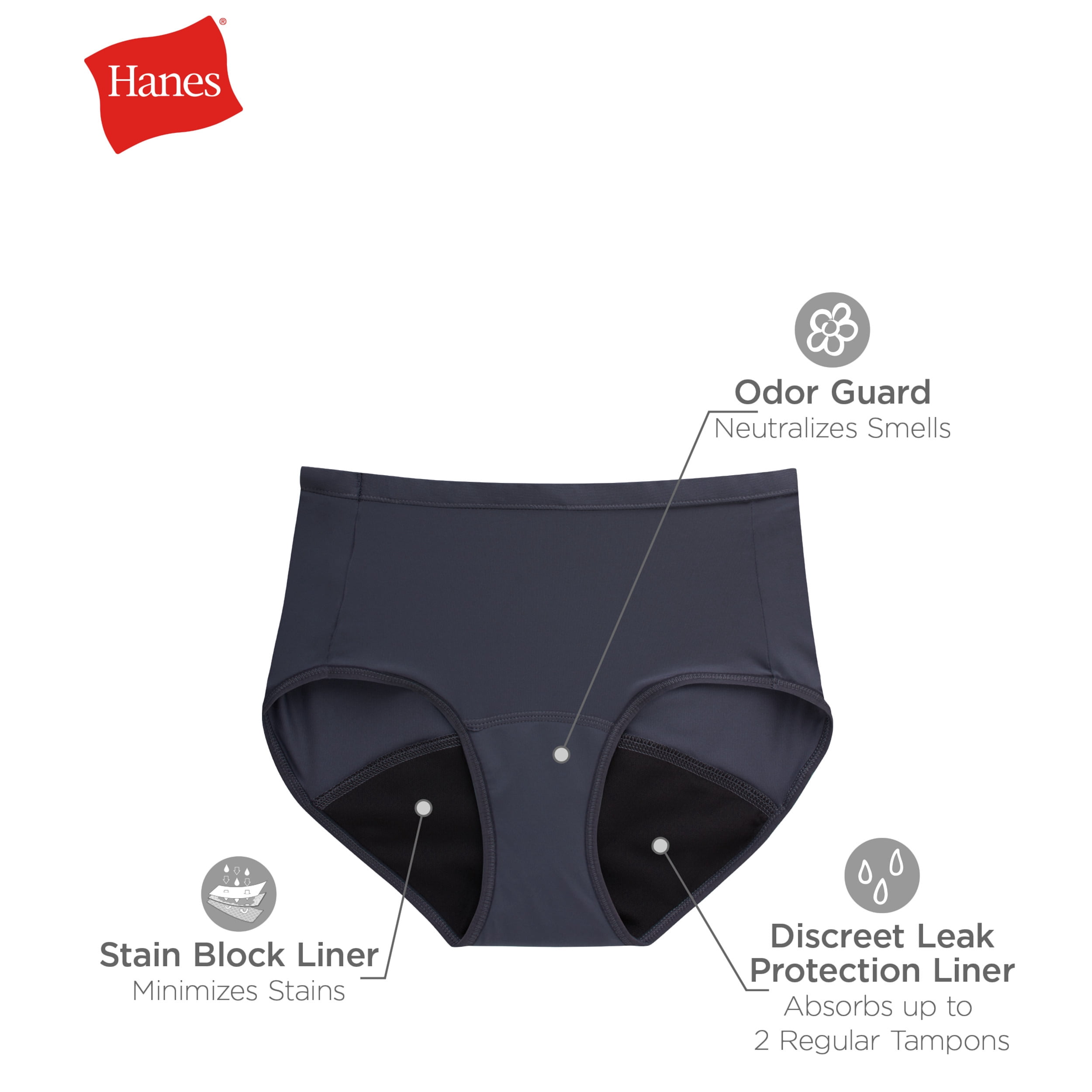 Hanes Comfort, Period. Moderate Leak Brief