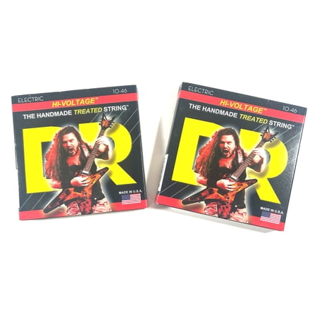 DR Guitar Strings Electric 2 Sets Dimebag Darrell Hi-Voltage 10-46