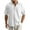 White, variant on JSheng Short Sleeve Linen Shirts for Men Man Casual Solid-Color Button Cardigan Pocket Short Sleeve Turndown Collar Blouse Shirt Sky Blue M