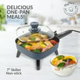 thumbnail image 2 of MyMini Electric Skillet, 7 inch, 600 watts, Gray, 2 of 7