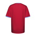 thumbnail image 6 of Lixiuxyad Women's Casual Fashion Loose Pullover Solid Color Matching Color Round Neck Short Sleeved T Shirt Loose Fit,Red XL, 6 of 6