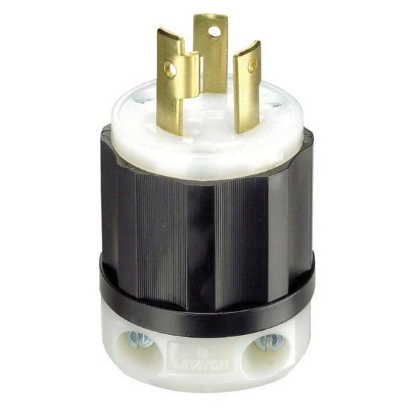 Leviton Industrial Grade Locking Cord Plug - 30A 250V 3-Wire 2-Pole - 1 Piece