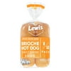 Lewis Bake Shop Brioche Half Pack Hot Dog Buns, 7.5 oz, 4 Count