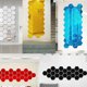 thumbnail image 3 of 3D espejo hexagonal extraíble etiqueta de la pared calcomanía decoración del hogar arte bricolaje - negro - 80x70x40mm 12 Piezas Advancent JJ13756-08B, 3 of 3