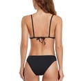 thumbnail image 4 of Traje de baño tankini con lazo, estampado floral para mujer, ribete de volantes, traje de baño dividido, conjunto de bikini con parte superior y parte inferior, acabado de lujo, 4 of 6